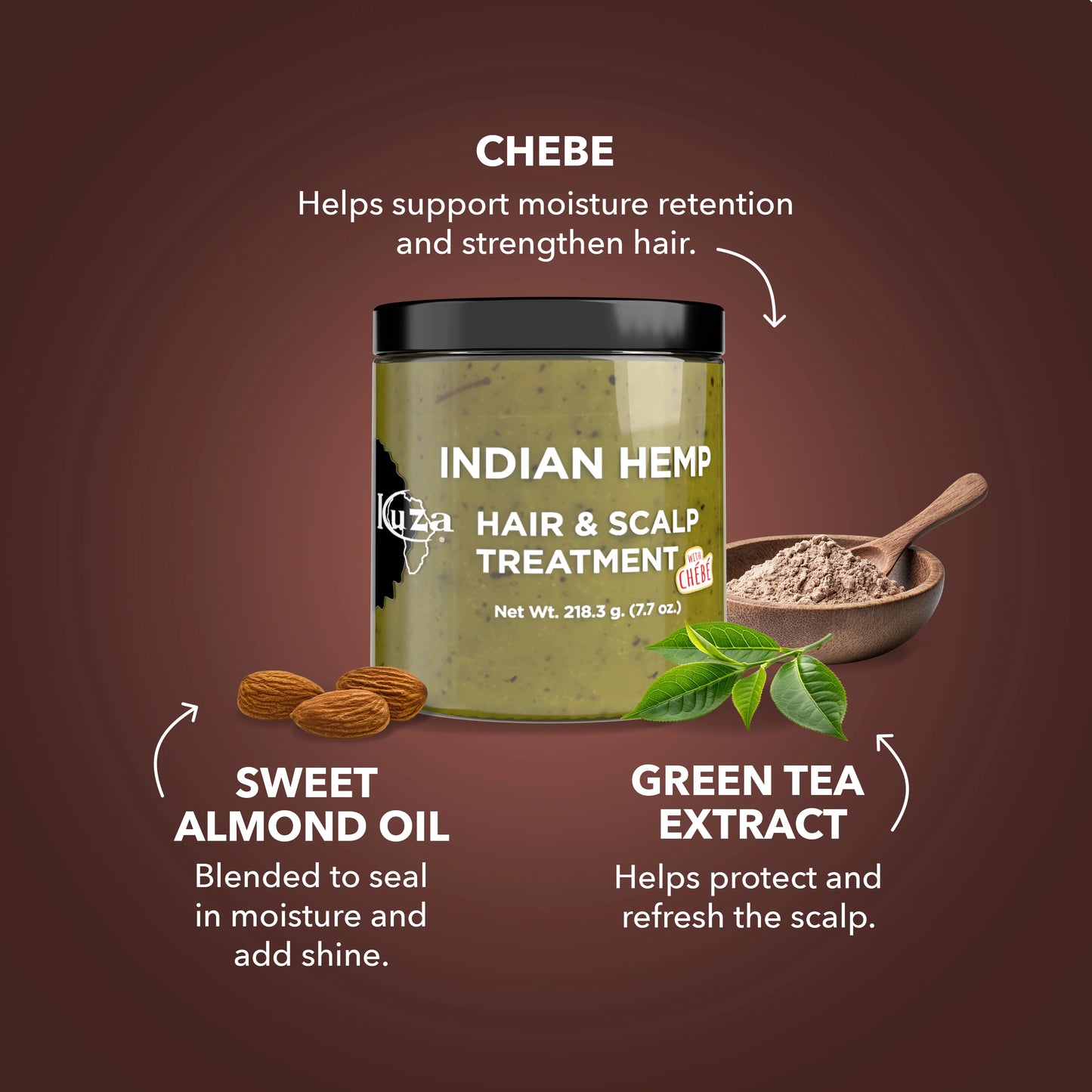 KUZA INDIAN HEMP HAIR & SCALP CHEBE 7.7OZ
