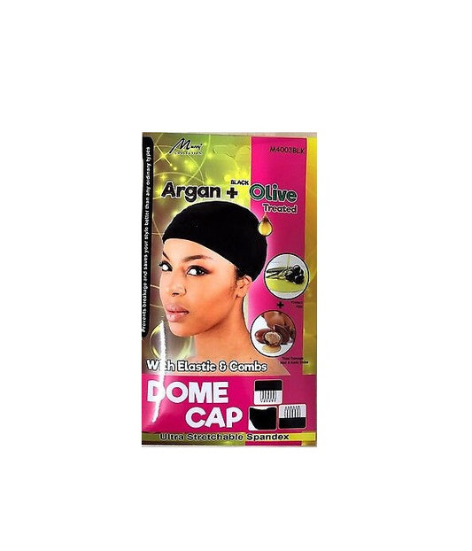 Bonnet Avec Crochet Traitée A L'Huile D'Argan Et Olive Black Dome Cap Magic M4003BLK