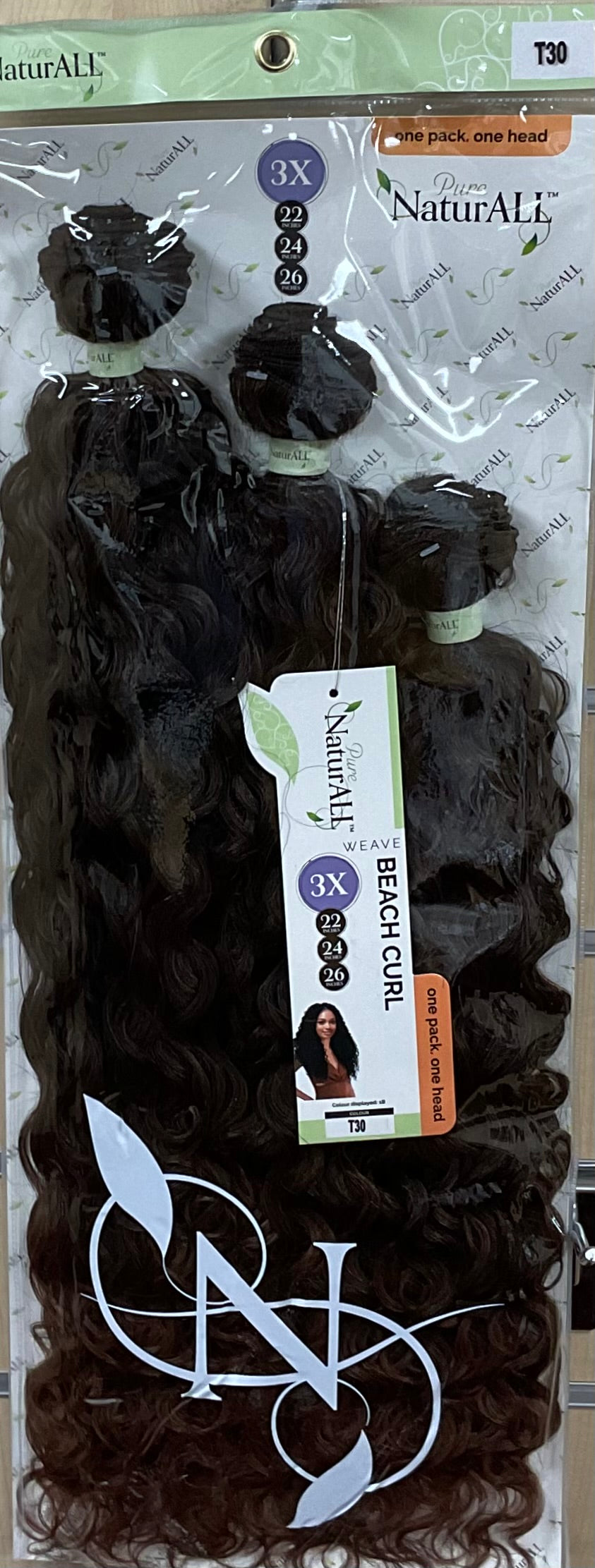 NATURALL 3PCS WVE : BEACH CURL 22/24/26