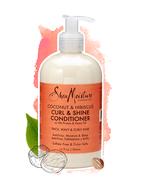Apres Sahmpooing Shea Moisture COCONUT HIBISCUS CURL SHINE CONDITIONER 12oz