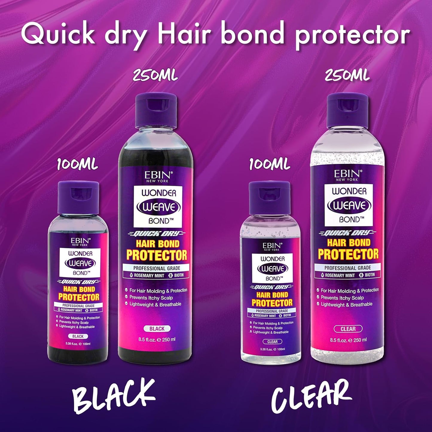 Ebin Hair Bond Protector Black 100ml