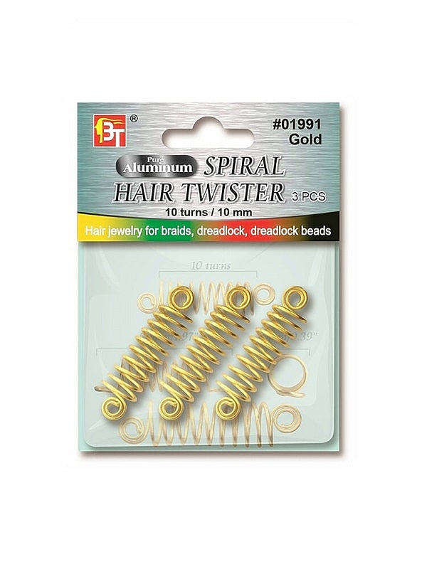 Anneaux Spirale Cheveux Spring Twister Dore 3pc #1991 Beauty Town