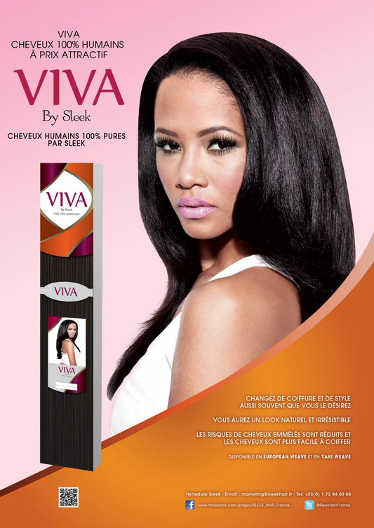Tissage Natural humain hair high quality Sleek Viva 10"