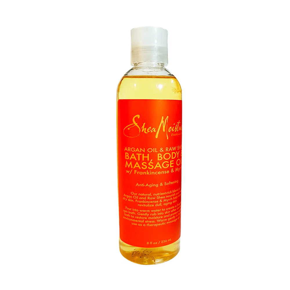 l’huile au Argan et Karité adoucissante massage et les bains SHEA MOISTURE Bath body massage oil 236ml
