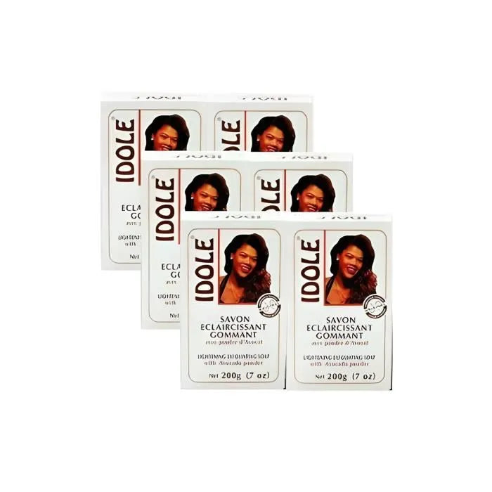 Lot de 6 Idole Savon Gommant avec poudre avocat