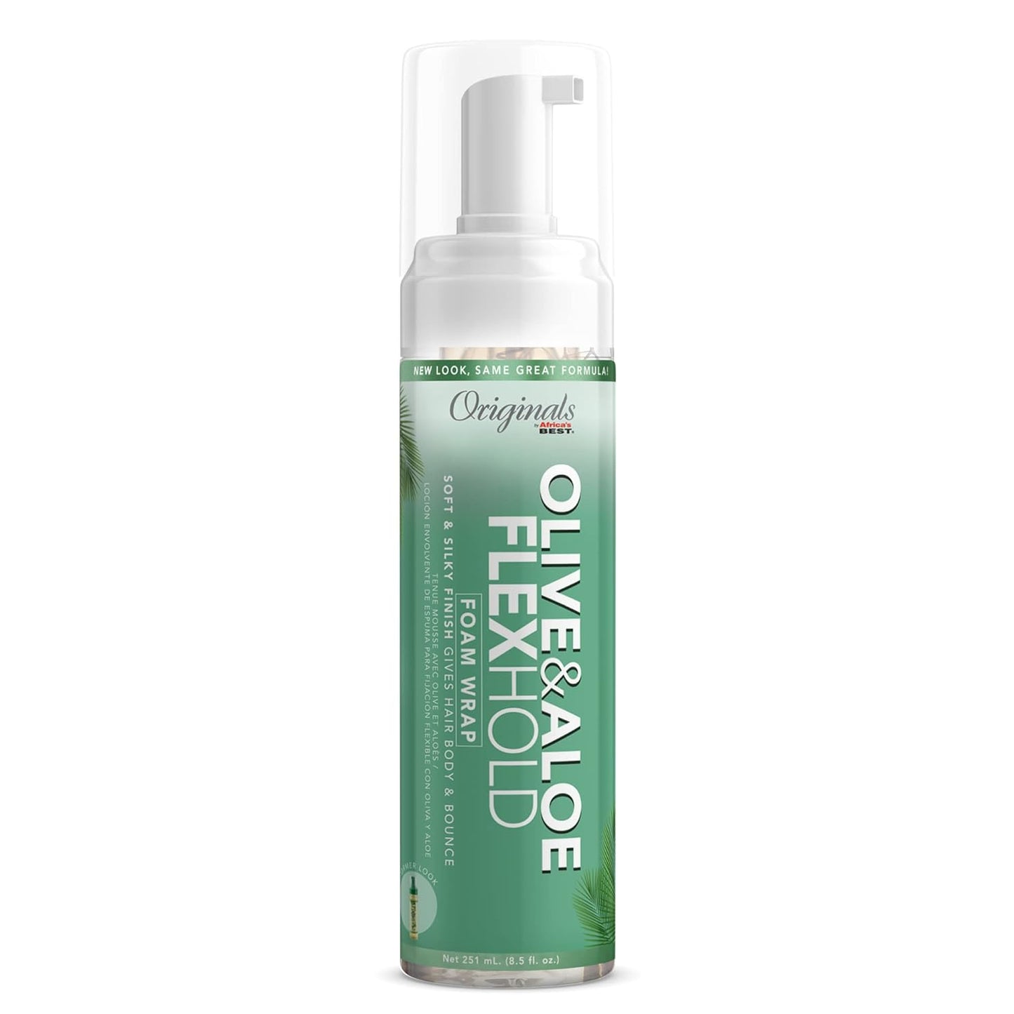 Africa’s Best Originals Olive and Aloe Soft Shine Flex Hold Foam Wrap 8.5 oz