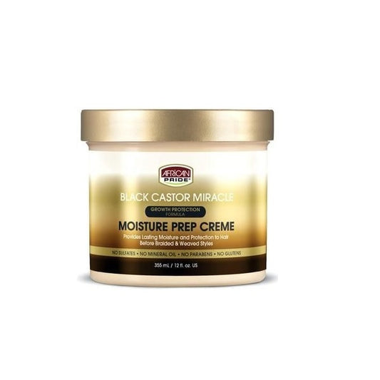 African Pride Black Castor Miracle Moisture Prep Creme