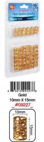 Bague Cheveux Doré 10X15MM BT #9227