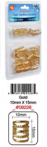 Bague Cheveux Doré 10X15MM BT #9228