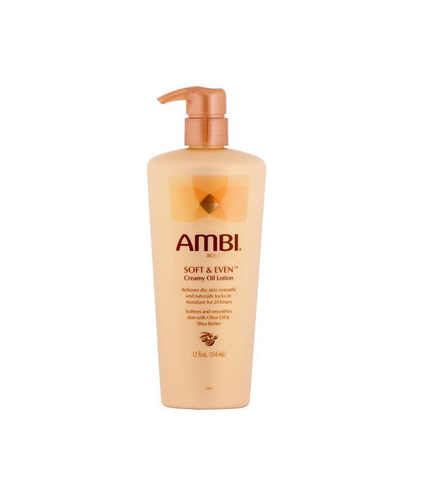 Lait Corporel Adoucissant Ambi Soft Even Creamy Oil Lotion 12oz