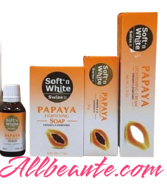 Soft'n White Swiss Papaya Gamme Éclaircissante pack de 4