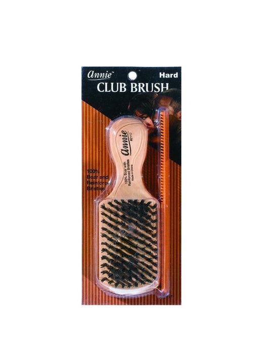 Brosse Cheveux Rigide Hard Wood Club Brush With Comb #2117 Annie