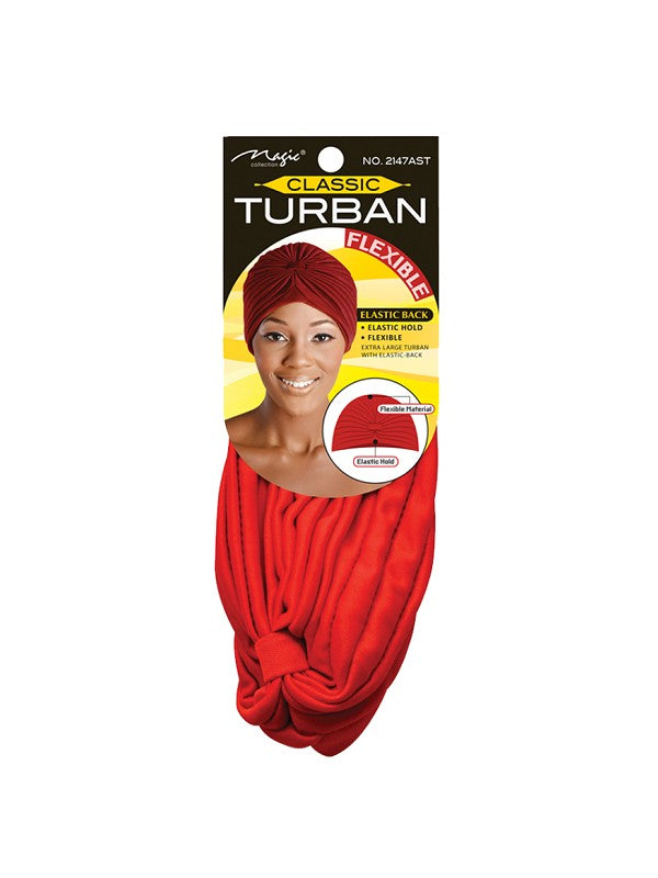 Magic #2147AST Classic Turban Flexible Red
