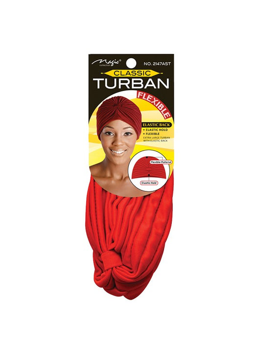 Magic #2147AST Classic Turban Flexible Red