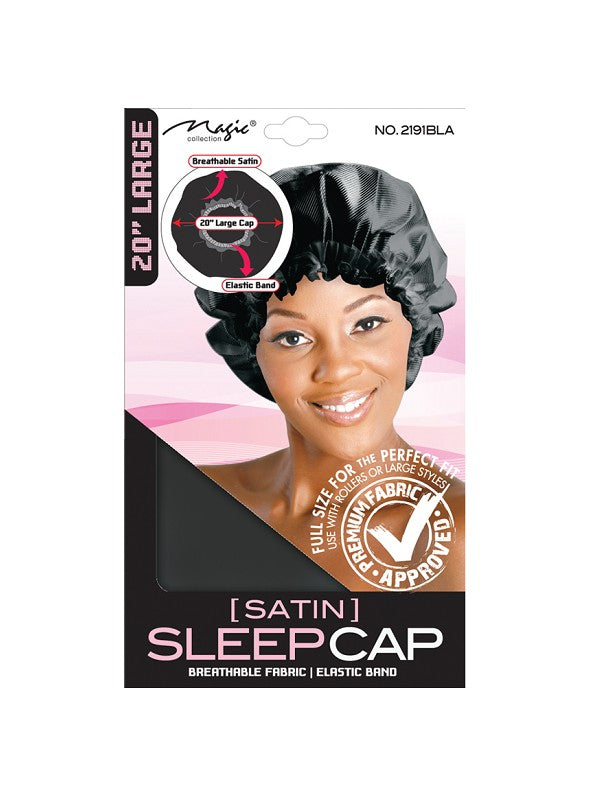 Bonnet Nocturne Magic #2191BLA Satin Sleep Cap