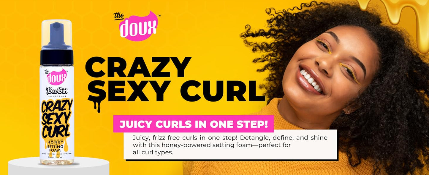The Doux - Bee Girl - Crazy Sexy Curl - Mousse Bouclante au Miel - Super-Charged Honey Setting Foam