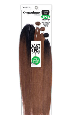 Tissage Organique Yaky Straight 4pcs 14”16”18” Freetress