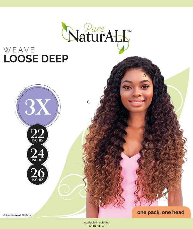 NATURALL Tissage  3PCS WVE : LOOSE DEEP 22/24/26