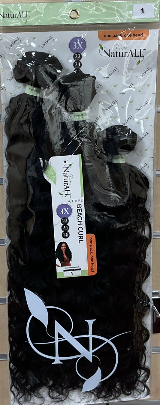 NATURALL 3PCS WVE : BEACH CURL 22/24/26