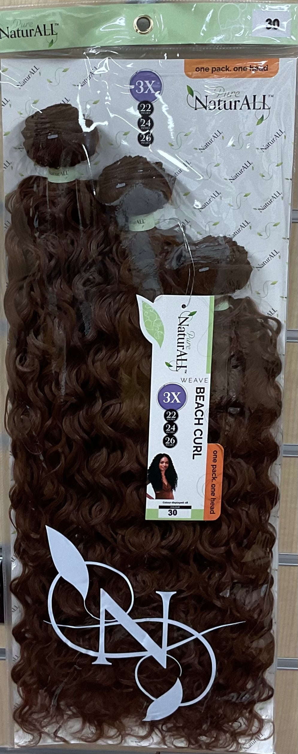 NATURALL 3PCS WVE : BEACH CURL 22/24/26