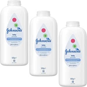 Johnson's Baby Powder - Johnsons Poudre pour Bébé 500g - Lot de 3