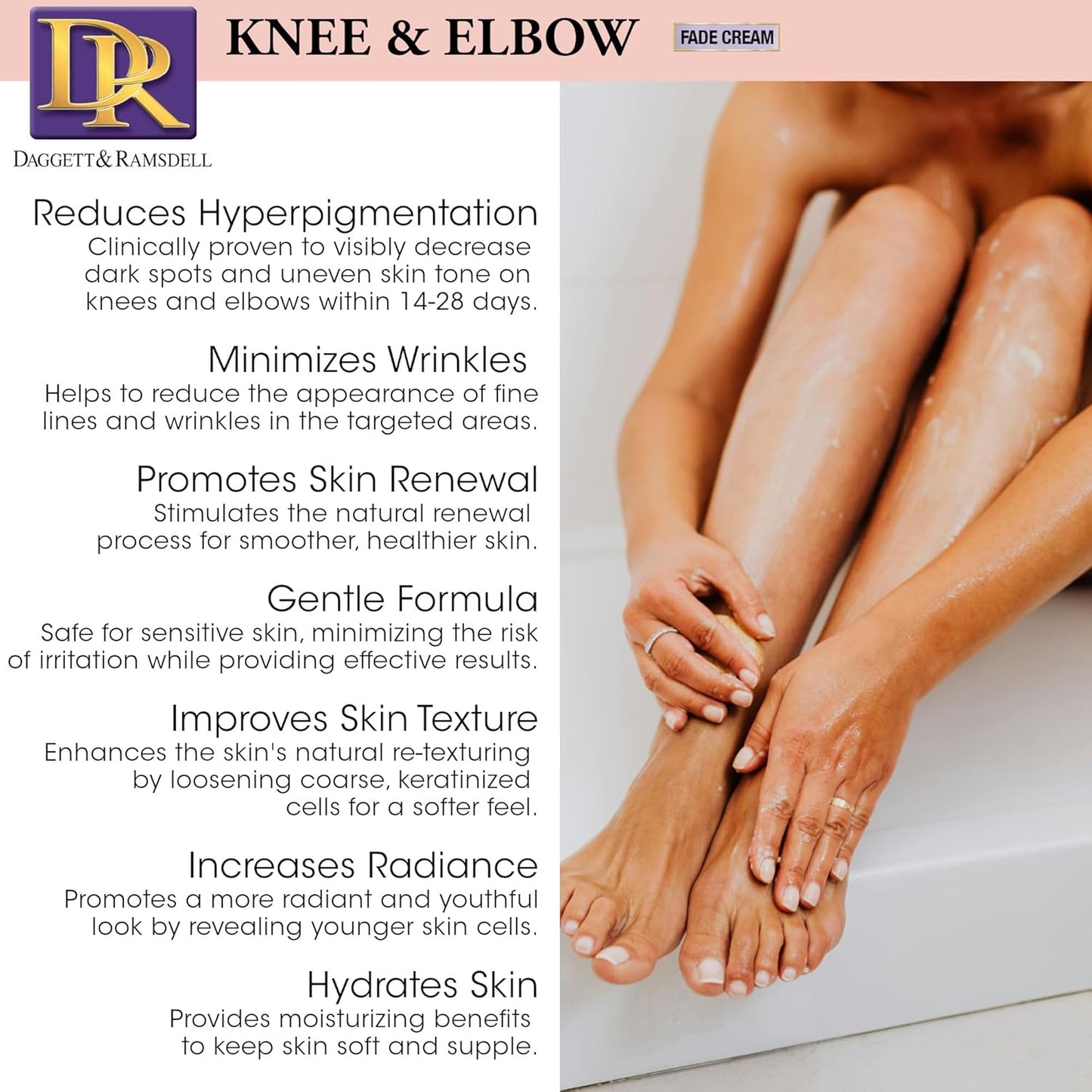 D&R: Fade Cream - Knee and Elbow 4oz