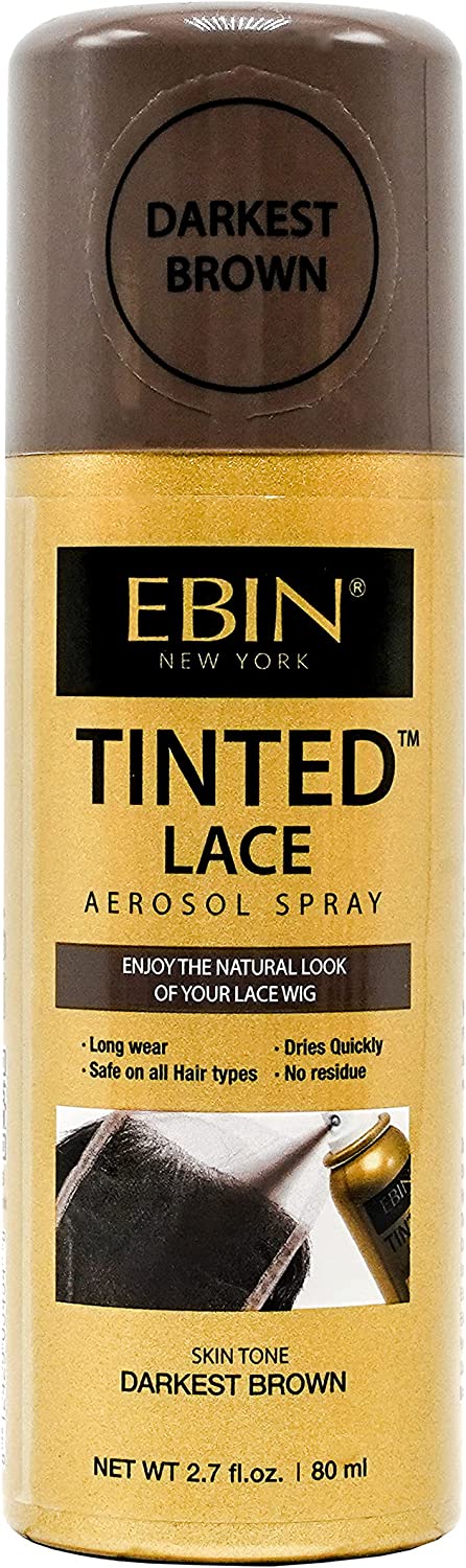 EBIN NEW YORK Aérosol dentelle teintée 80 ml deep brown