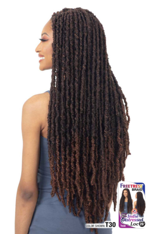 Crochet Braid Semi Naturel Indie Distressed Loc 26" Freetress