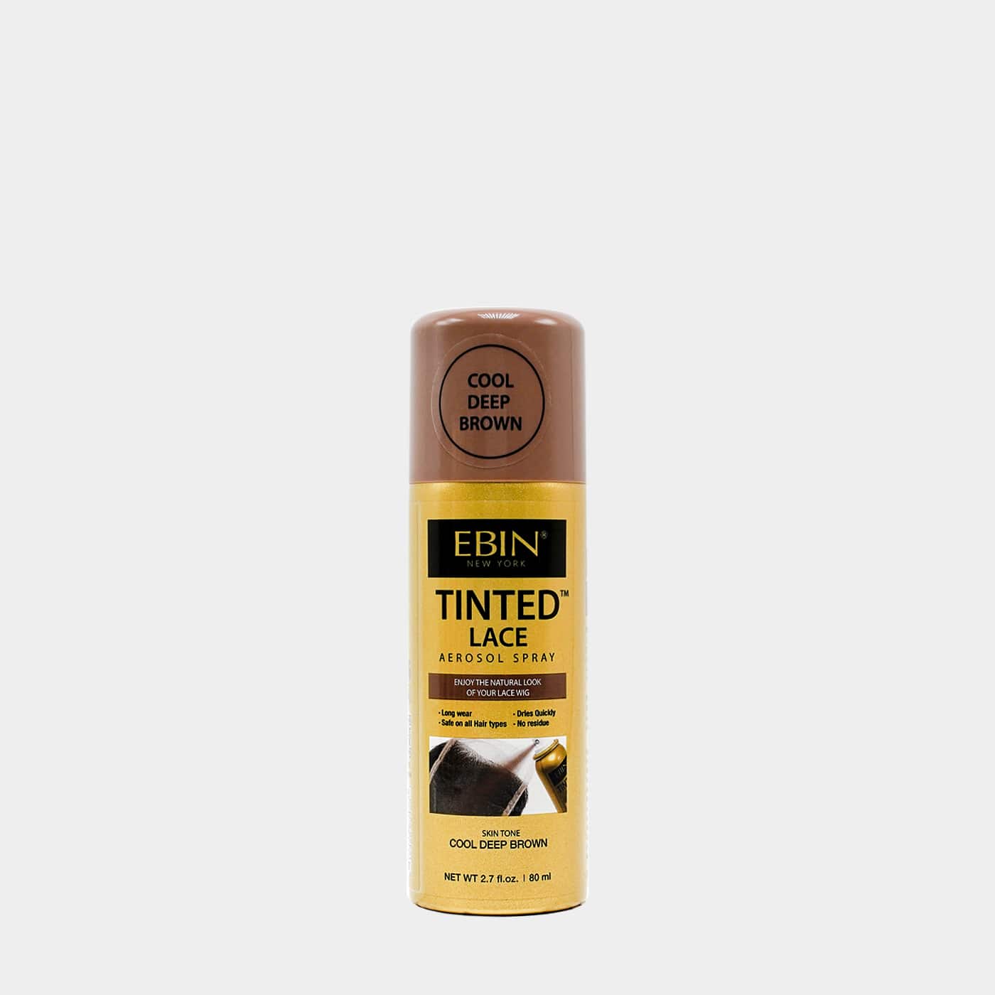 EBIN NEW YORK TINTED LACE AEROSOL SPRAY - COOL DEEP BROWN