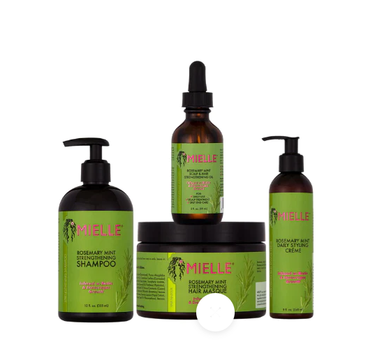 Mielle Organics Romarin Renforcè Shampooing & Masque & Scalp Huile&styling crème pack 4