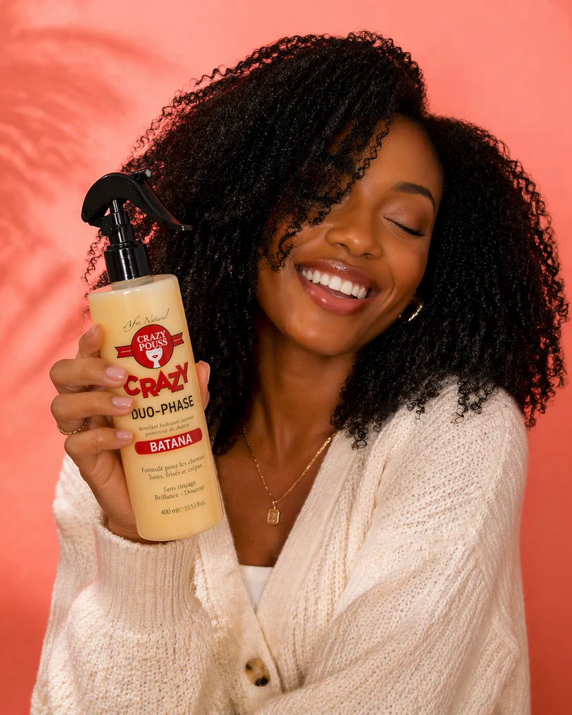 Spray Coiffant DUO-PHASE au BATANA 400ml - CRAZY POUSS