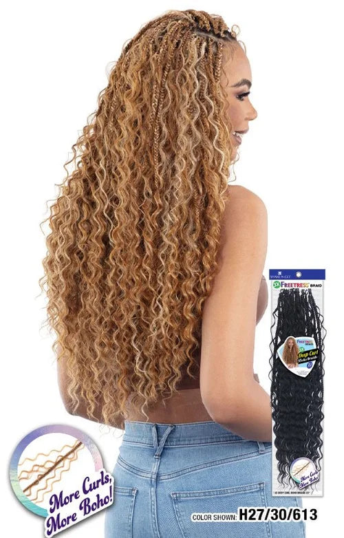 FREETRESS 3X DEEP CURL BOHO BRAIDS 22″