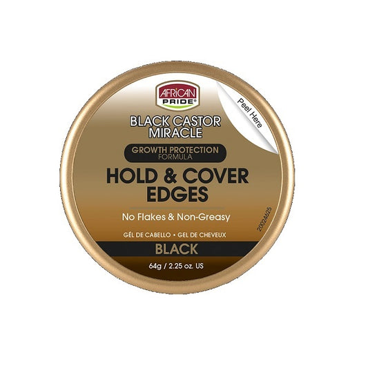 African Pride Black Castor Miracle Hold & Cover Edge