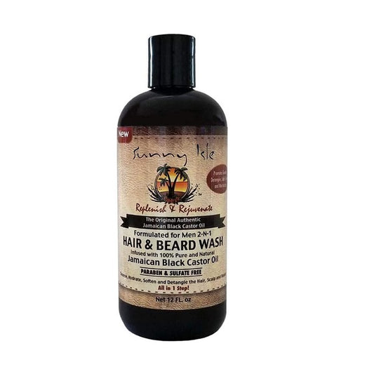 Shampooing Pour Barbe Sunny Isle Jamaican Black Castor Oil Hair Beard Wash 354ml