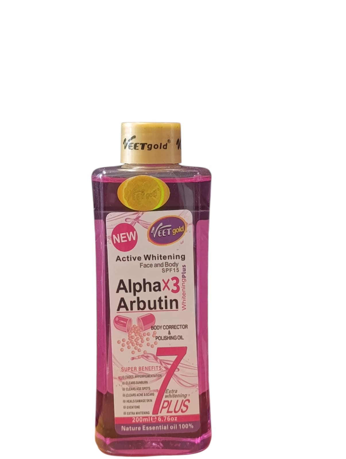 Huile Éclaircissante – Veetgold – arbutin 200ml – Hydratant Naturel – Anti-Imperfections