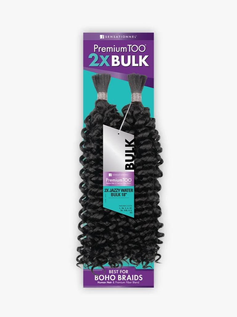 Sensationnel Premium Too Human Hair & Fiber Blend – 2x Jazzy Water Bulk 18