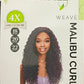 Pure NaturALL 4X MALIBU CURL Weave with Closure 18” 20” 22” – Synthetic Hair Bundle
