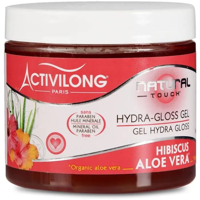 Activilong Natural Touch Gel Hydra Gloss Effet Mouillé Hibiscus Aloe Vera 200 ml