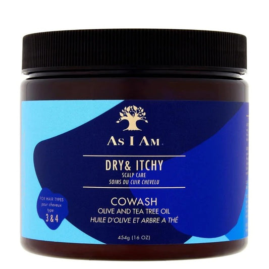 AS I AM - DRY & ITCHY - OLIVE & TEA TREE COWASH (ANTI-PELLICULAIRE)