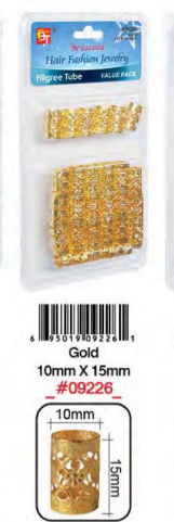 Bague Cheveux Doré 10X15MM BT #9226