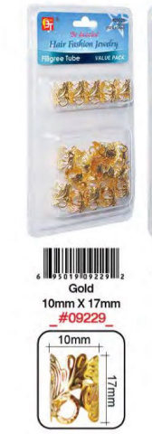 Bague Cheveux Doré 10X17MM BT #9229
