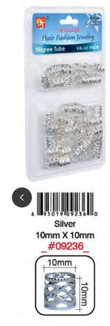 Bague Cheveux Argent 10mm #9236BT