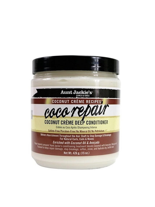 Soins Réparateur Coconut Cream Coco Repair Deep Conditioner 15oz Aunt Jackie’s