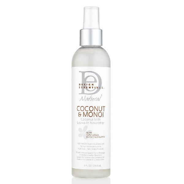 Lotion Apres Shampoing 8oz Sans Rinçage Design Essential Coconut Monoi Coconut Milk Leave-In Nourisher