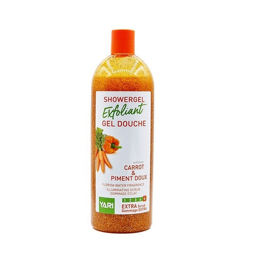 Yari Showergel Exfoliant Gel Douche à la Carrot & Piment Doux 1000ml