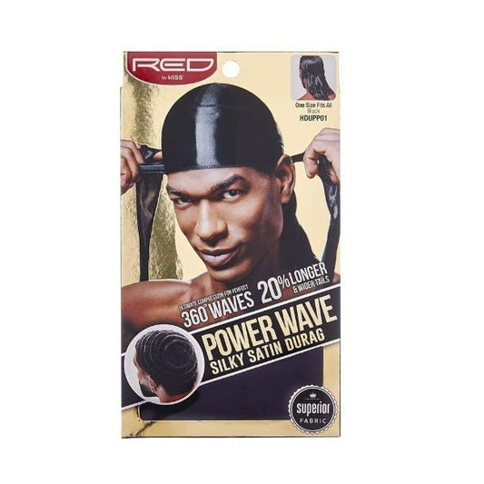 Power Wave Silky Satin Durag - Red By Kiss