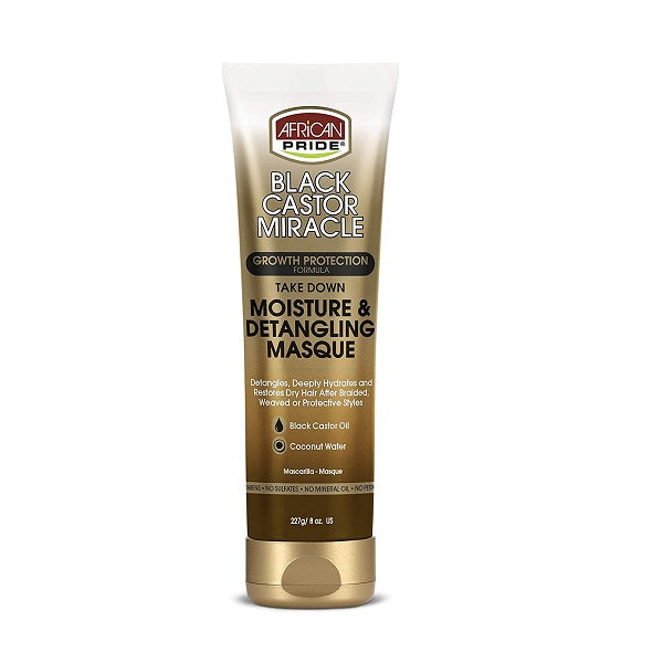 African Pride Black Castor Miracle Moisture & Detangling Masque