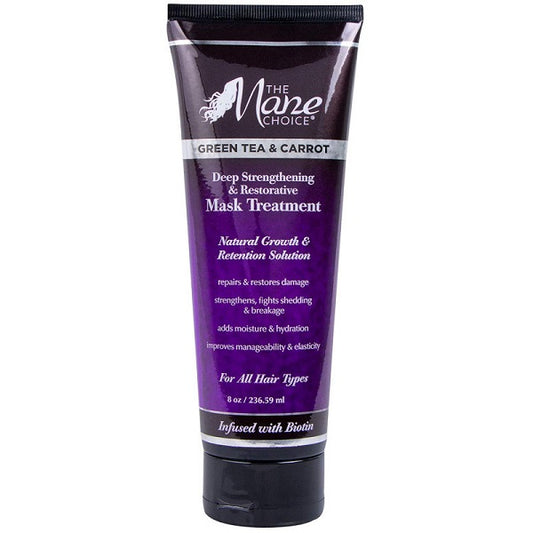 Masque Cheveux Au Tee Vert Et Carotte Green Tea & Carrot Deep Strengthening & Restorative Mask Mane Choice