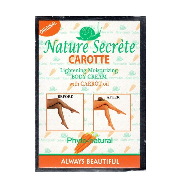 Nature Secrète Carotte- Créme de Corps Éclaircissant et Hydratante