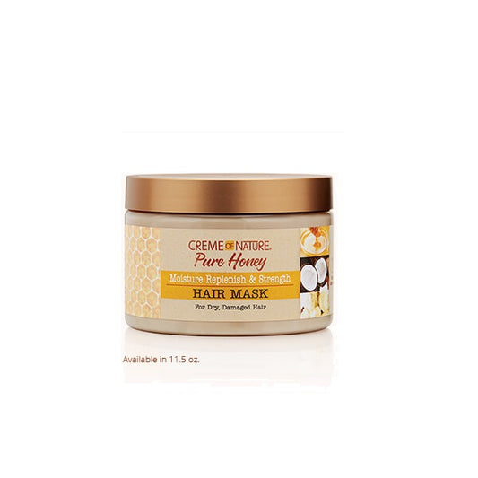 Masque Capillaire Au Mielle Creme Of Nature Pure Honey Moisture Replenish Strenght Hair Mask